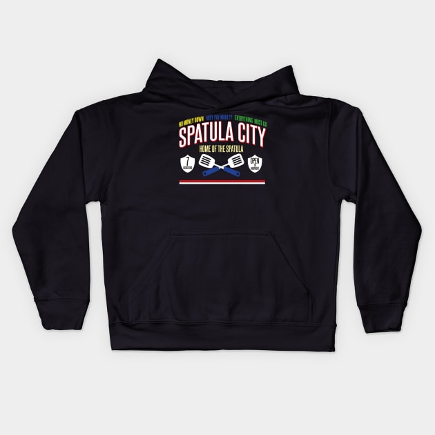 Spatula City - Home of the Spatula Kids Hoodie by Meta Cortex